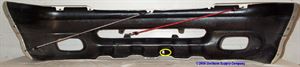 Picture of 1998-2001 Mercury Mountaineer black Front Bumper Cover