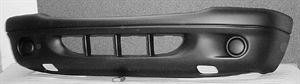 Picture of 2002-2004 Dodge Dakota Pickup w/one piece bumper; w/o fog lamps; black Front Bumper Cover